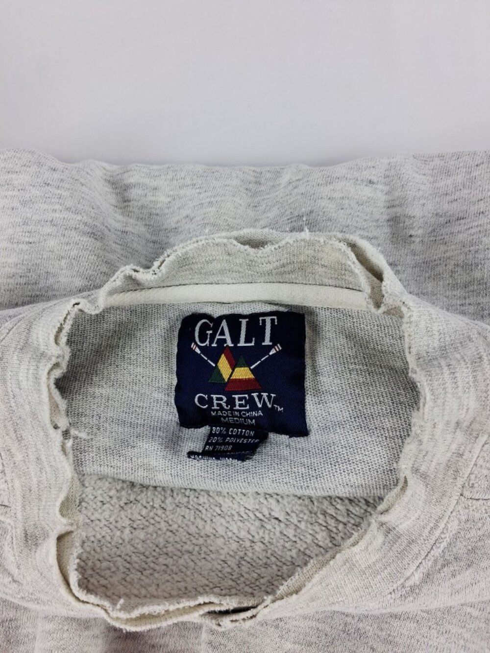VTG Distressed Galt Medium Penn State Nittany Lions Gray Sweatshirt College 90s - Picture 8 of 16
